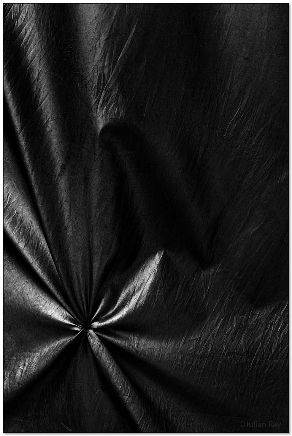 lines in fabric in black and white