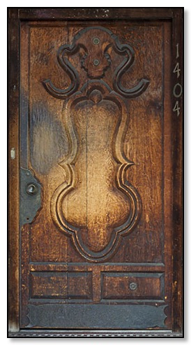 Wooden carvings door